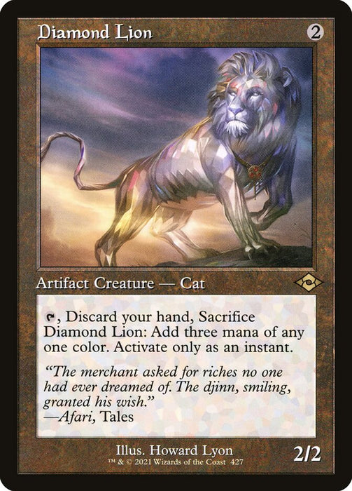 Diamond Lion - Retro Frame  (Foil)