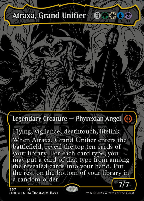 Atraxa, Grand Unifier - Borderless - Legendary- Inverted (Foil)