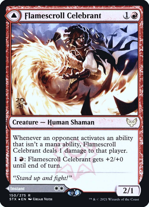 Flamescroll Celebrant // Revel in Silence (Foil)