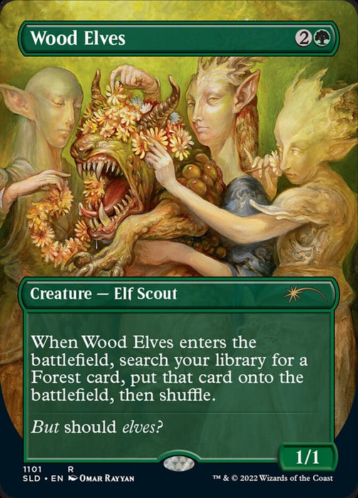 Wood Elves - Borderless - Full Art - Inverted