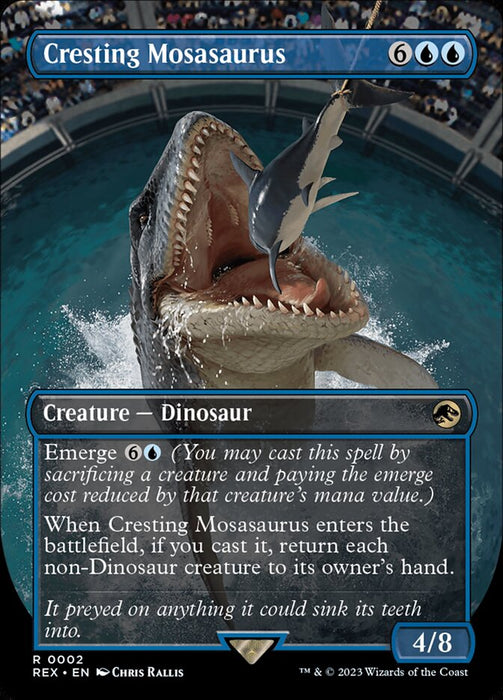 Cresting Mosasaurus - Borderless (Foil)