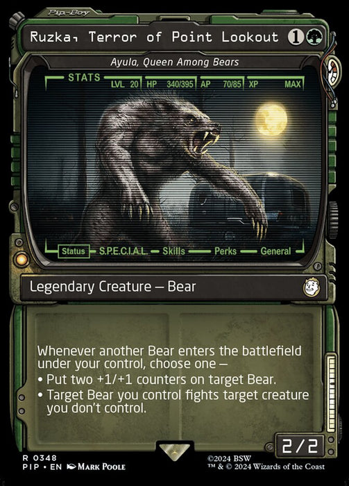 Ruzka, Terror of Point Lookout - Ayula, Queen Among Bears - Showcase- Legendary- Inverted (Foil)