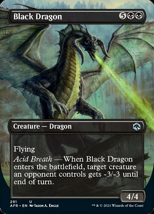 Black Dragon - Borderless
