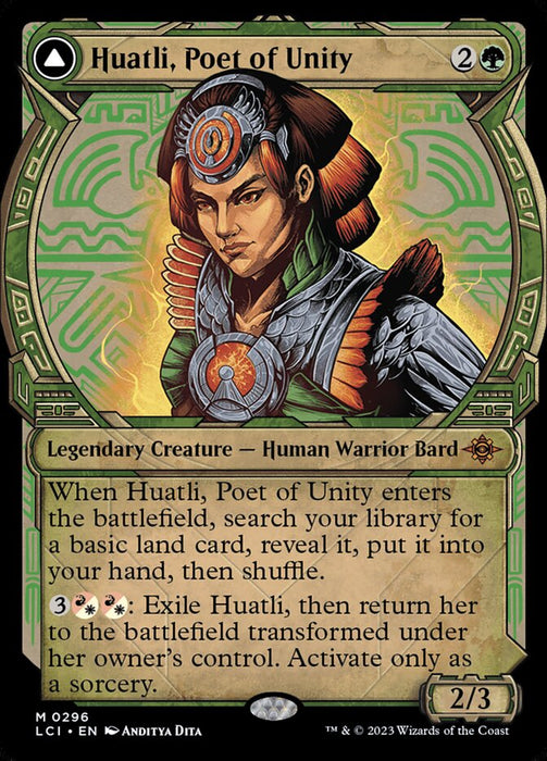 Huatli, Poet of Unity // Roar of the Fifth People - Showcase- Legendary (Foil)