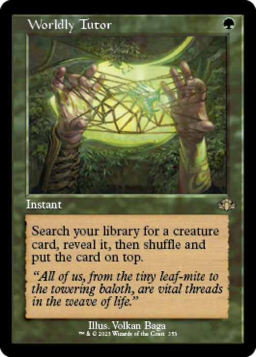 Worldly Tutor - Retro Frame (Foil)