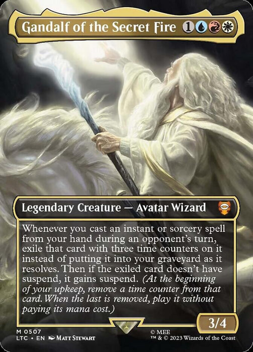 Gandalf of the Secret Fire - Borderless - Legendary- Inverted (Foil)