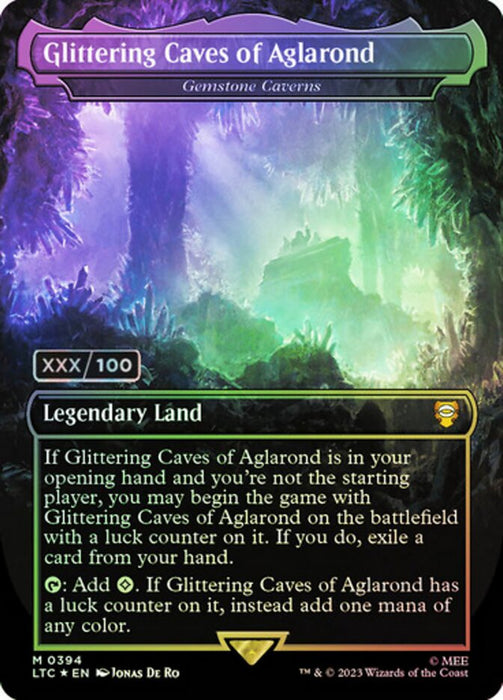 Glittering Caves of Aglarond - Gemstone Caverns - Borderless - Inverted- Legendary (Foil)