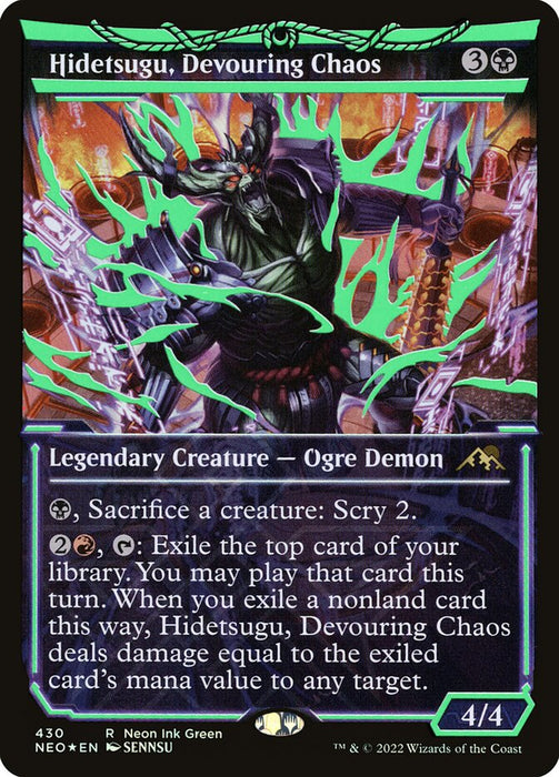 Hidetsugu, Devouring Chaos - Full Art - Showcase- Legendary- Inverted (Foil)