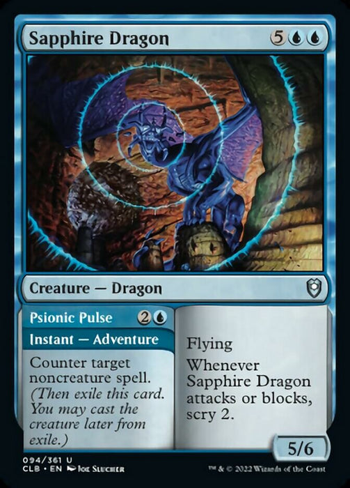 Sapphire Dragon // Psionic Pulse  (Foil)