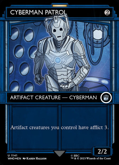 Cyberman Patrol - Borderless - Showcase- Inverted (Foil)