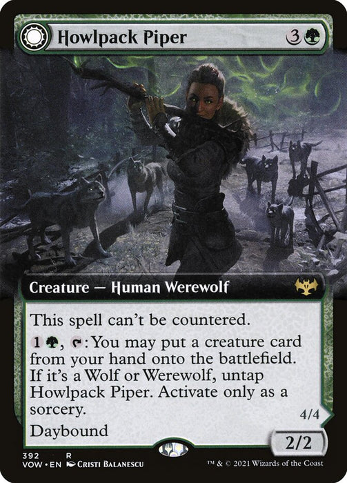 Howlpack Piper // Wildsong Howler  - Extended Art - Sunmoondfc (Foil)