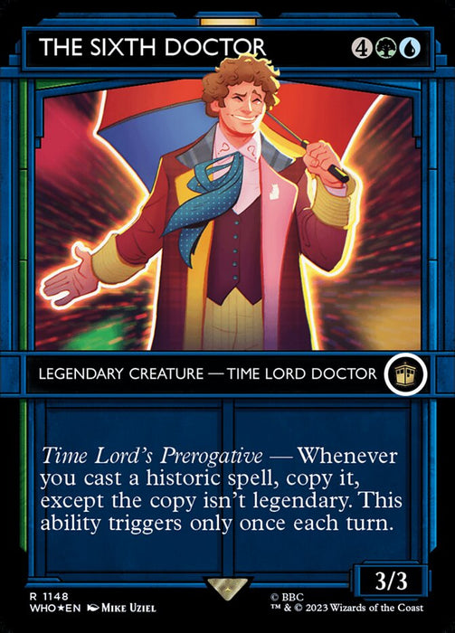 The Sixth Doctor - Borderless - Showcase- Legendary- Inverted (Foil)