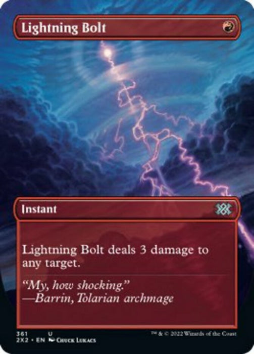 Lightning Bolt - Borderless  - Inverted (Foil)