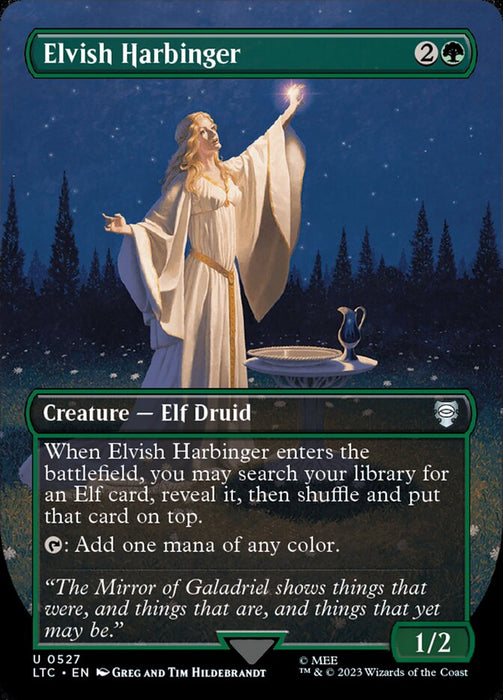 Elvish Harbinger - Borderless - Inverted (Foil)