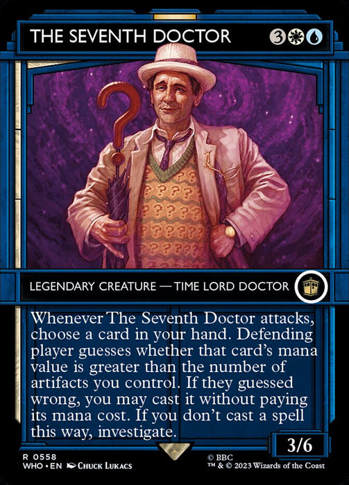 The Seventh Doctor - Borderless - Showcase- Legendary- Inverted (Foil)