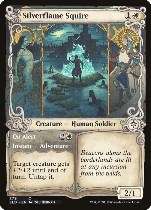 Silverflame Squire // On Alert  - Showcase (Foil)