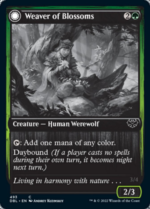 Weaver of Blossoms // Blossom-Clad Werewolf  - Inverted (Foil)