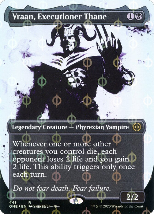 Vraan, Executioner Thane - Borderless - Legendary- Inverted- Showcase (Foil)