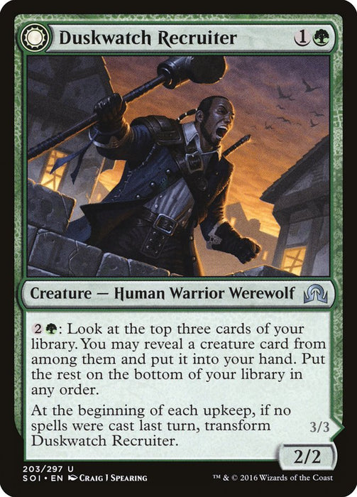 Duskwatch Recruiter // Krallenhorde Howler  - Sunmoondfc (Foil)