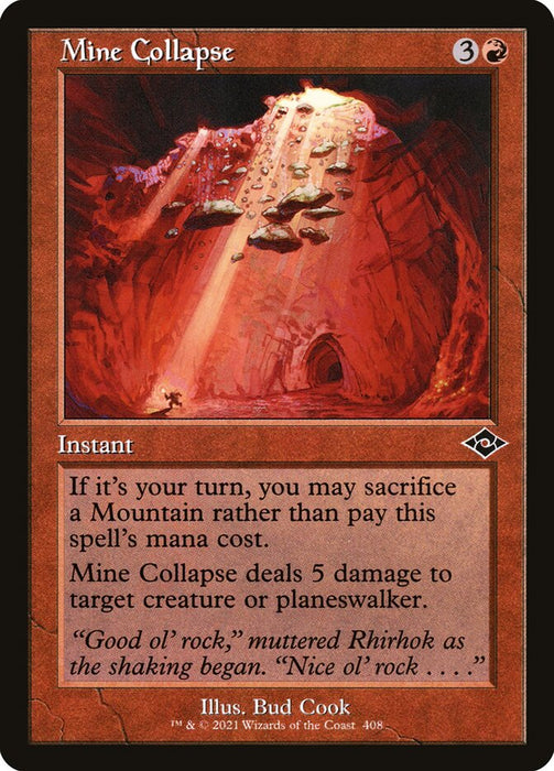 Mine Collapse - Retro Frame  (Foil)