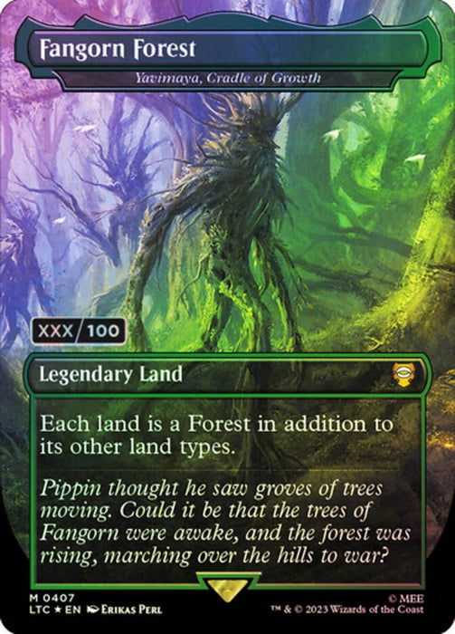 Fangorn Forest - Yavimaya, Cradle of Growth - Borderless - Inverted- Legendary (Foil)