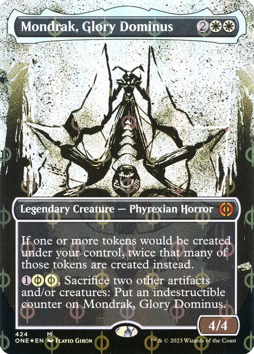 Mondrak, Glory Dominus - Borderless - Legendary- Inverted- Showcase (Foil)