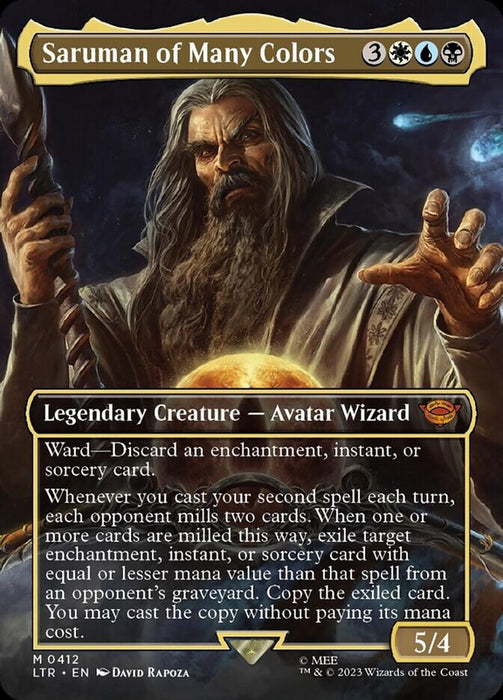 Saruman of Many Colors - Borderless - Legendary- Inverted (Foil)