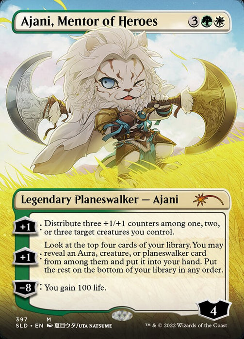 Ajani, Mentor of Heroes - Borderless (Foil)