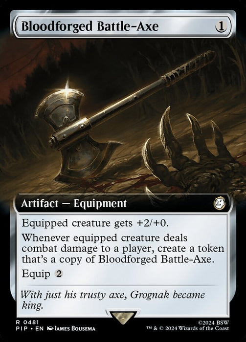 Bloodforged Battle-Axe - Extended Art (Foil)