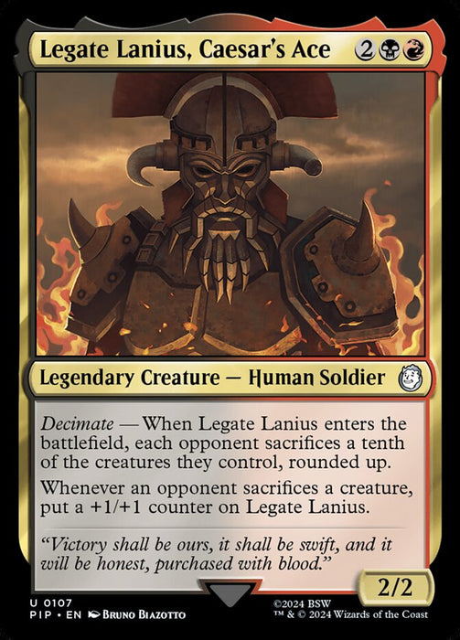 Legate Lanius, Caesar's Ace - Legendary