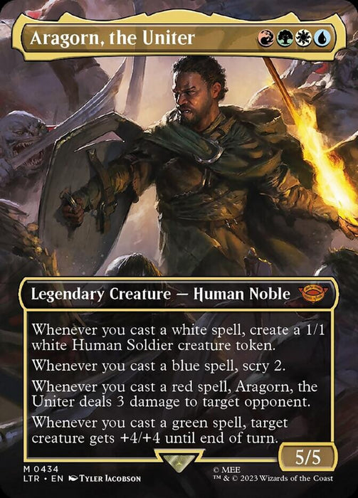 Aragorn, the Uniter - Borderless - Legendary- Inverted (Foil)