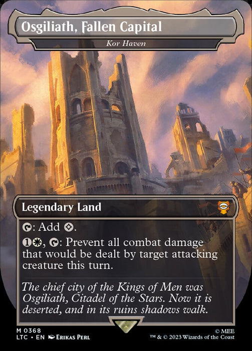 Osgiliath, Fallen Capital - Kor Haven - Borderless - Legendary- Inverted (Foil)