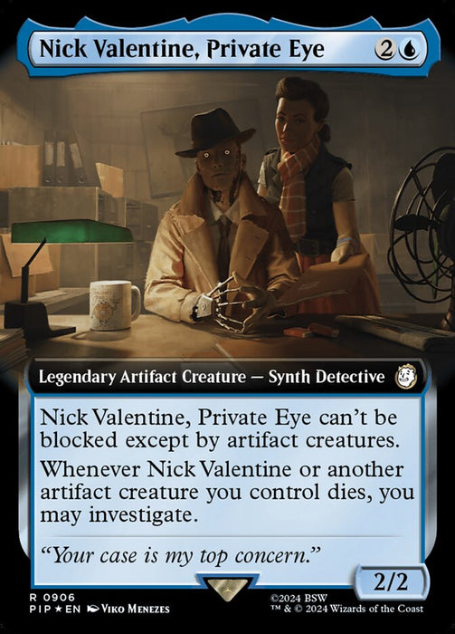 Nick Valentine, Private Eye - Legendary- Extended Art (Foil)