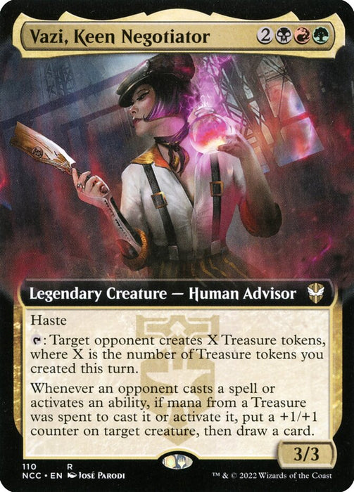 Vazi, Keen Negotiator - Legendary- Extended Art