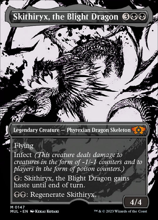 Skithiryx, the Blight Dragon - Borderless - Legendary- Showcase- Inverted (Foil)