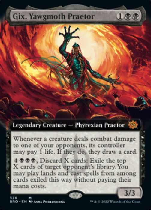 Gix, Yawgmoth Praetor - Extended Art- Legendary (Foil)